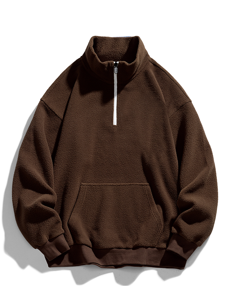 Relax Teddy Half Zip Sweatshirt